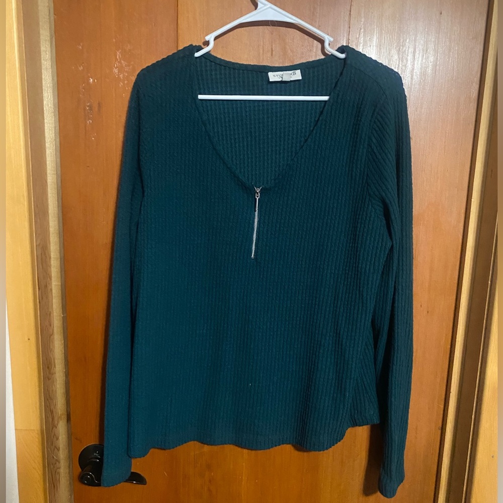 Teal sweater